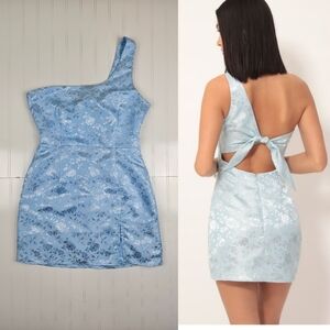Lucy In The Sky Liana satin one shoulder mini dress